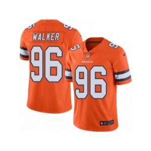 Men's Nike Denver Broncos #96 Vance Walker Limited Orange Rush NFL Jersey