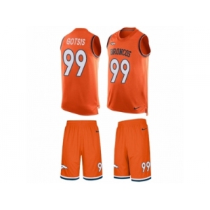 Men's Nike Denver Broncos #99 Adam Gotsis Limited Orange Tank Top Suit NFL Jersey