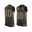 Nike Denver Broncos #10 Emmanuel Sanders Green Men's Stitched NFL Limited Salute To Service Tank Top Jersey