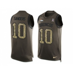 Nike Denver Broncos #10 Emmanuel Sanders Green Men's Stitched NFL Limited Salute To Service Tank Top Jersey