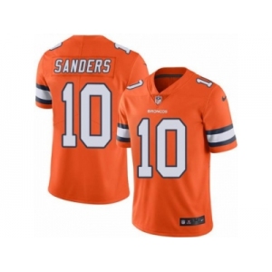 Nike Denver Broncos #10 Emmanuel Sanders Orange Men's Stitched NFL Limited Rush Jersey