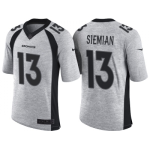 Nike Denver Broncos #13 Trevor Siemian 2016 Gridiron Gray II Men's NFL Limited Jersey