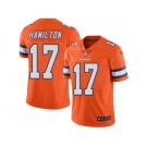 Nike Denver Broncos #17 DaeSean Hamilton Orange Men Stitched NFL Limited Rush Jersey