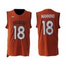 Nike Denver Broncos #18 Peyton Manning Orange Team Color Men Stitched NFL Limited Tank Top Jersey