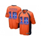 Nike Denver Broncos #18 Peyton Manning Orange Team Color Men's Stitched NFL Limited Strobe Jersey