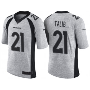 Nike Denver Broncos #21 Aqib Talib 2016 Gridiron Gray II Men's NFL Limited Jersey