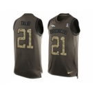 Nike Denver Broncos #21 Aqib Talib Green Men's Stitched NFL Limited Salute To Service Tank Top Jersey