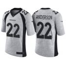 Nike Denver Broncos #22 C.J. Anderson 2016 Gridiron Gray II Men's NFL Limited Jersey