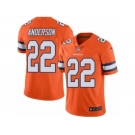 Nike Denver Broncos #22 C.J. Anderson Orange Men's Stitched NFL Limited Rush Jersey