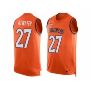 Nike Denver Broncos #27 Steve Atwater Orange Team Color Men's Stitched NFL Limited Tank Top Jersey