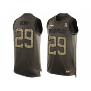 Nike Denver Broncos #29 Bradley Roby Green Men's Stitched NFL Limited Salute To Service Tank Top Jersey