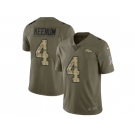 Nike Denver Broncos #4 Case Keenum Olive Camo Men Stitched NFL Limited 2017 Salute To Service Jerseysey