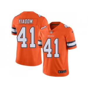 Nike Denver Broncos #41 Isaac Yiadom Orange Men Stitched NFL Limited Rush Jersey