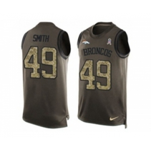 Nike Denver Broncos #49 Dennis Smith Green Men's Stitched NFL Limited Salute To Service Tank Top Jersey