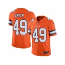 Nike Denver Broncos #49 Dennis Smith Orange Men's Stitched NFL Limited Rush Jersey