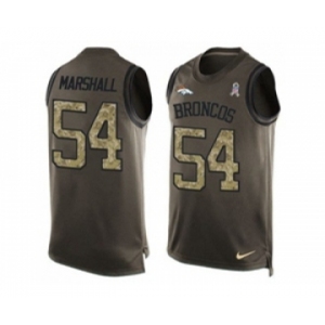 Nike Denver Broncos #54 Brandon Marshall Green Men's Stitched NFL Limited Salute To Service Tank Top Jersey