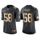 Nike Denver Broncos #58 Von Miller Anthracite 2016 Christmas Day Gold Men's NFL Limited Salute to Service Jersey