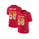 Nike Denver Broncos #58 Von Miller Red Men Stitched NFL Limited AFC 2018 Pro Bowl Jersey
