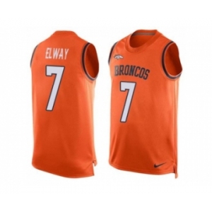Nike Denver Broncos #7 John Elway Orange Team Color Men's Stitched NFL Limited Tank Top Jersey
