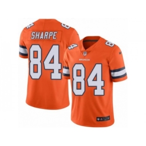 Nike Denver Broncos #84 Shannon Sharpe Orange Men's Stitched NFL Limited Rush Jersey
