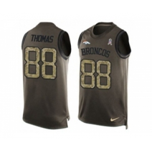 Nike Denver Broncos #88 Demaryius Thomas Green Men's Stitched NFL Limited Salute To Service Tank Top Jersey