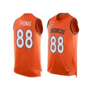 Nike Denver Broncos #88 Demaryius Thomas Orange Team Color Men's Stitched NFL Limited Tank Top Jersey
