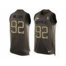 Nike Denver Broncos #92 Sylvester Williams Green Men's Stitched NFL Limited Salute To Service Tank Top Jersey