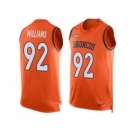 Nike Denver Broncos #92 Sylvester Williams Orange Team Color Men's Stitched NFL Limited Tank Top Jersey