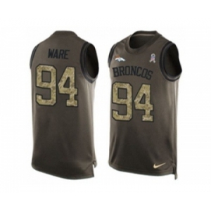 Nike Denver Broncos #94 DeMarcus Ware Green Men's Stitched NFL Limited Salute To Service Tank Top Jersey