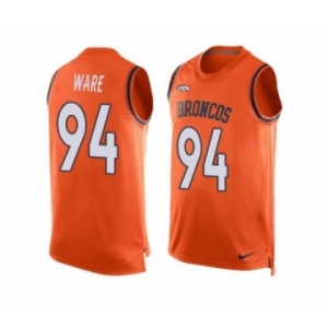 Nike Denver Broncos #94 DeMarcus Ware Orange Team Color Men's Stitched NFL Limited Tank Top Jersey