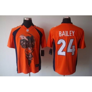 nike nfl jerseys denver broncos #24 bailey orange[helmet tri-blend limited]