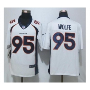 nike nfl jerseys denver broncos #95 wolfe white[nike limited]