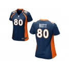 Women Denver Broncos #80 Jake Butt Nike Blue 2017 Draft Pick Game Jersey