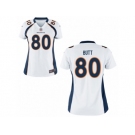 Women Denver Broncos #80 Jake Butt Nike White 2017 Draft Pick Game Jersey