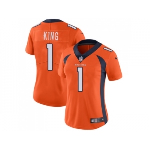 Women Nike Denver Broncos #1 Marquette King Orange Team Color Stitched NFL Vapor Untouchable Limited Jersey