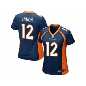 Women Nike Denver Broncos #12 Paxton Lynch Blue Alternate Stitched NFL Jersey[Lynch]