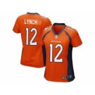 Women Nike Denver Broncos #12 Paxton Lynch Orange Team Color Stitched NFL Jersey[Lynch]