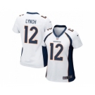 Women Nike Denver Broncos #12 Paxton Lynch White Stitched NFL Jersey[Lynch]