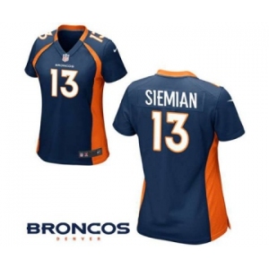 Women Nike Denver Broncos #13 Trevor Siemian Limited Green Salute to Service NFL Jersey (1)