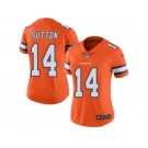 Women Nike Denver Broncos #14 Courtland Sutton Orange Stitched NFL Limited Rush Jersey