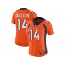 Women Nike Denver Broncos #14 Courtland Sutton Orange Team Color Stitched NFL Vapor Untouchable Limited Jersey