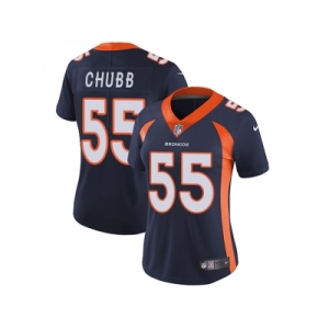 Women Nike Denver Broncos #55 Bradley Chubb Blue Alternate Stitched NFL Vapor Untouchable Limited Jersey