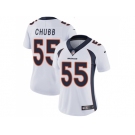 Women Nike Denver Broncos #55 Bradley Chubb White Stitched NFL Vapor Untouchable Limited Jersey