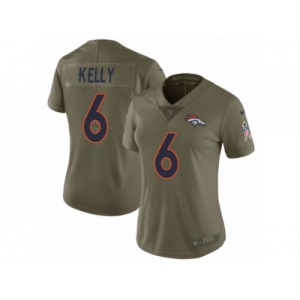 Women Nike Denver Broncos #6 Chad Kelly Limited Olive 2017 Salute to Service NFL Jersey