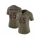 Women Nike Denver Broncos #65 Gary Zimmerman Limited Olive 2017 Salute to Service NFL Jersey