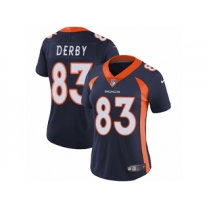 Women Nike Denver Broncos #83 A.J. Derby Navy Blue Alternate Vapor Untouchable Limited Player NFL Jersey