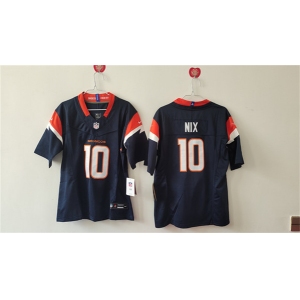 Women's Denver Broncos #10 Bo Nix Navy 2024 F.U.S.E Alternate Stitched Jersey