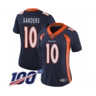 Women's Denver Broncos #10 Emmanuel Sanders Navy Blue Alternate Vapor Untouchable Limited Player 100th Season Football Jersey