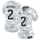 Women's Denver Broncos #2 Patrick Surtain II 2024 F.U.S.E Arctic Camo Salute To Service Limited Stitched Jersey