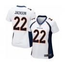 Women's Denver Broncos #22 Kareem Jackson Game White Football Jersey